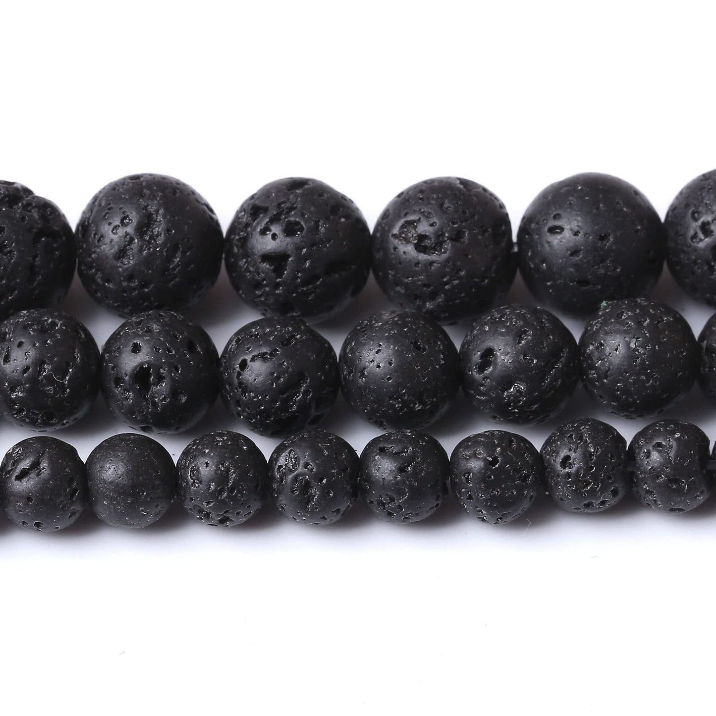 45PCS 8MM Natural Lava Stone Beads Energy Healing Beads for DIY Jewelry Bracelet Necklace Making for Jewelry Making15Inch