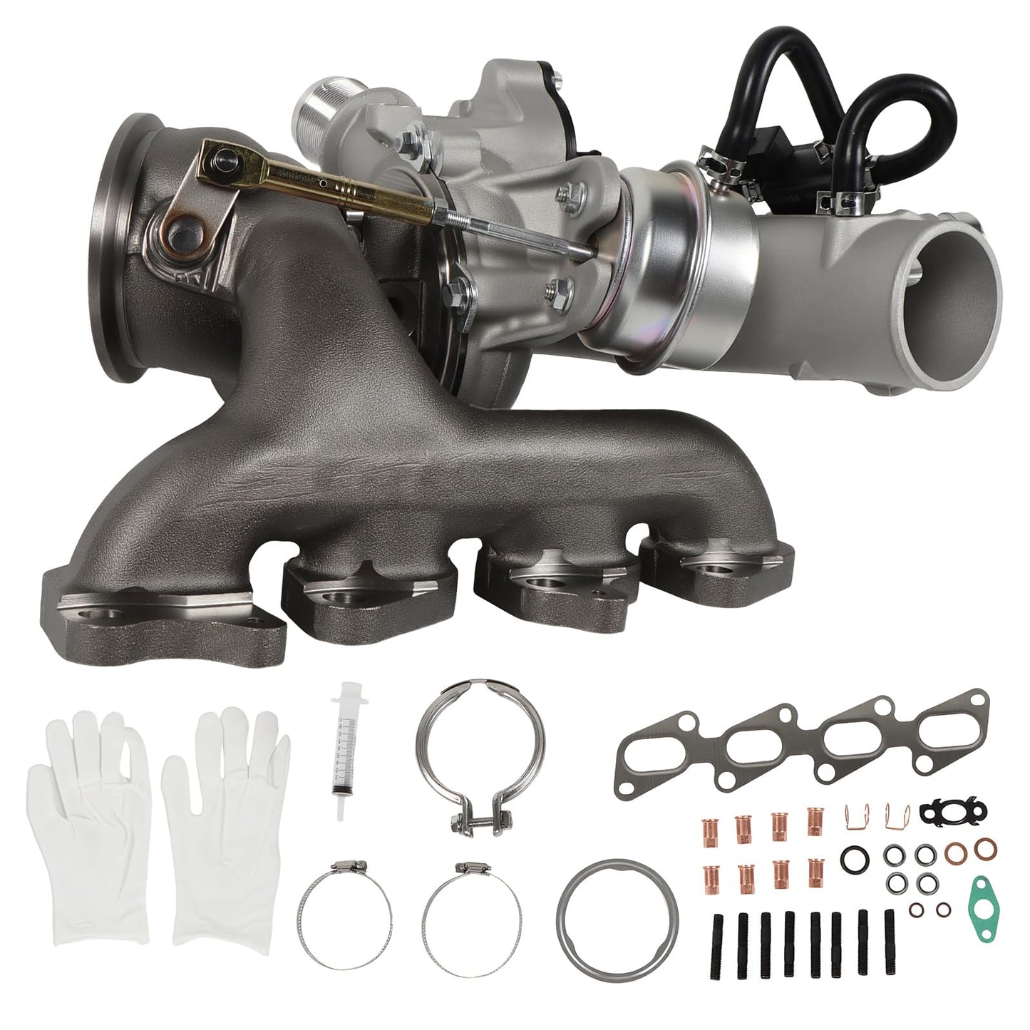 Turbocharger for 2011-2015 Cruze with Complete Installation Kits - Fits 1.4L Cruze Limited 2016, Encore 2013-2021, Sonic 2012-2020, Trax 2013-2021 - A14NET Engines GT1446V - Replaces# 55565353 667-203
