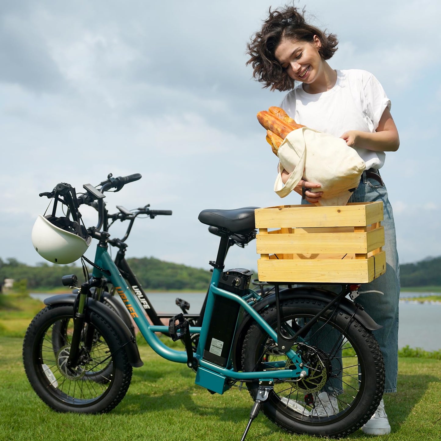 URLIFE 20"*3.0 Fat Tire Electric Bike for Adults, 28MPH 48V, 80-Mile, 7-Speed & Suspension, Adjustable Seat for Adults and Teens, UL 2849 (Black)