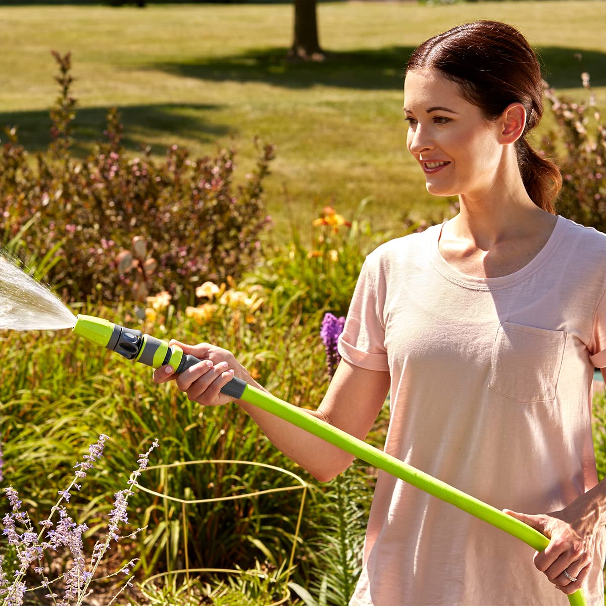 Greenworks 1600 PSI (1.2 GPM) Electric Pressure Washer & Flexzilla Garden Hose 5/8 in. x 50 ft, Heavy Duty, Lightweight, Drinking Water Safe, ZillaGreen - HFZG550YW-E