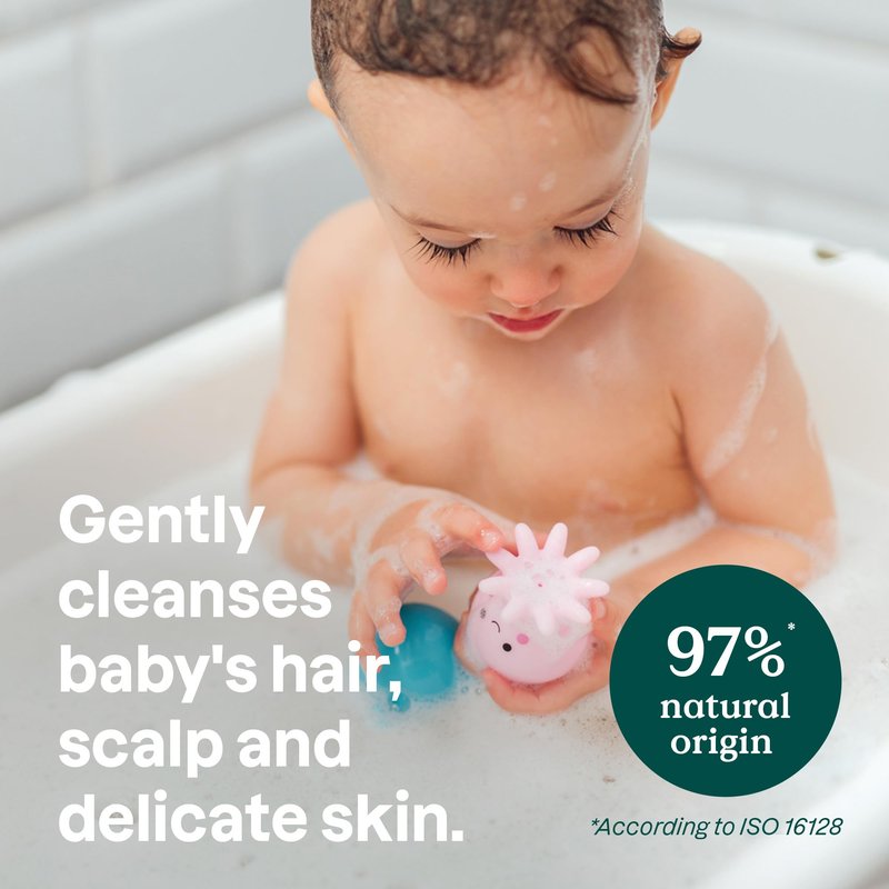 ATTITUDE Baby 2-in-1 Shampoo & Body Wash, EWG Verified, Dermatologically Tested, Vegan, Goodnight Scent, 8 Fl Oz