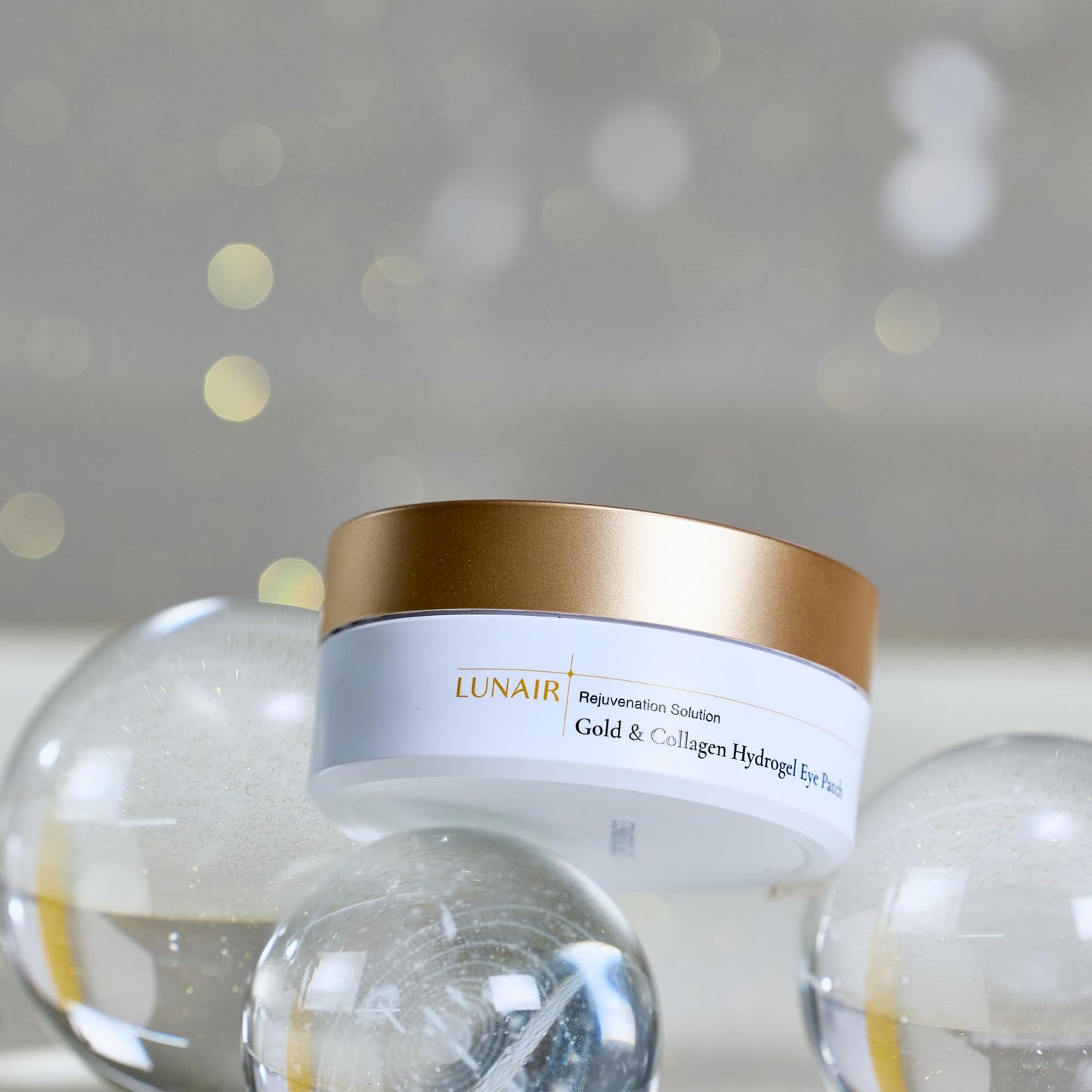 Lunair Gold & Collagen Hydrogel Eye Patch – Depuffing, Firming & Hydrating Under-Eye Treatment for Dark Circles & Fine Lines (60 Patches)