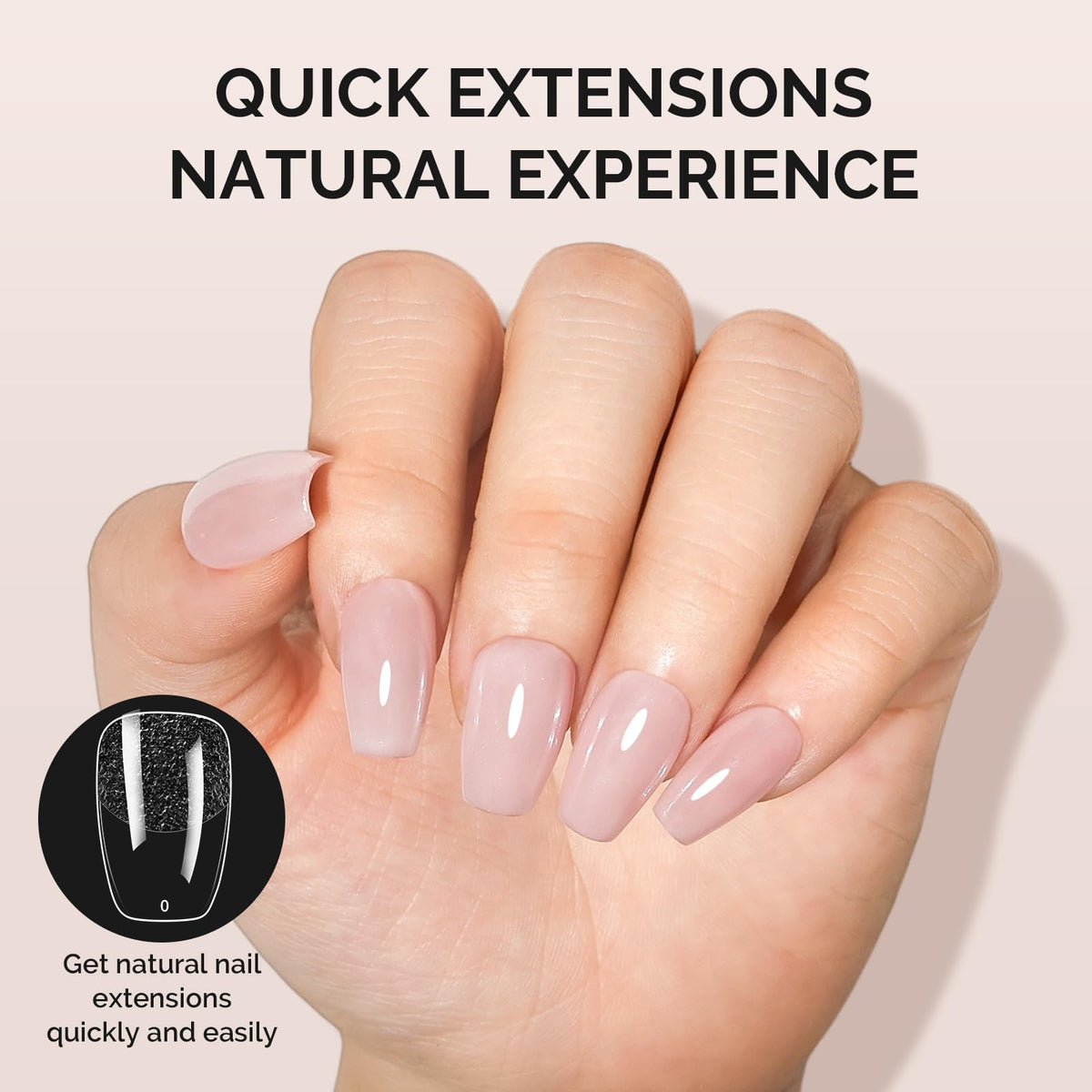MelodySusie Short Ballerina X Nail Tips - 600Pcs 15 Sizes Clear Acrylic, Half Matte Full Cover Press on Nails for DIY Extension & Salon Use, Pre-Shaped for Long-Lasting Manicure