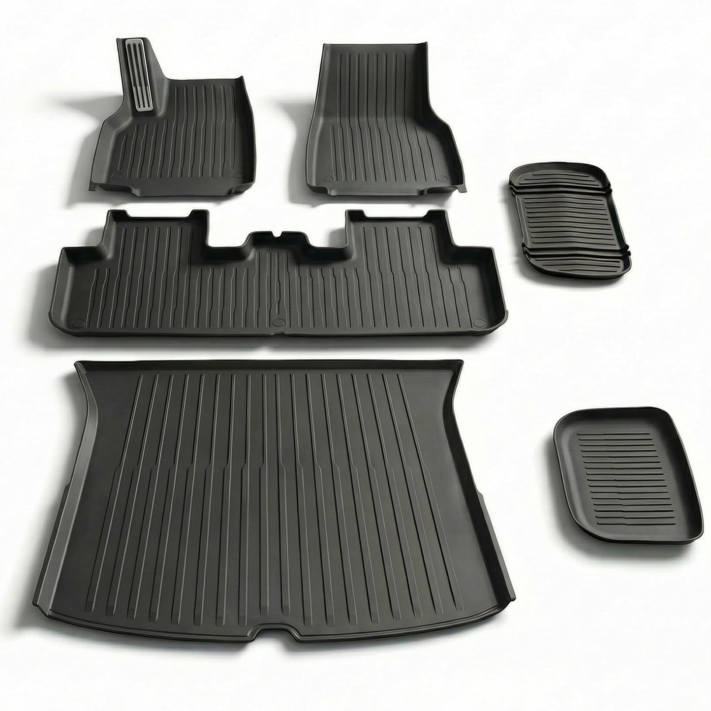 CYBERBEANS 6 Pcs Liners for Tesla Model Y Juniper Accessories New 2025 2026(Not Fit Standard) All Weather Floor Mats Front Frunk Rear Trunk Mats Cargo Liner TPE Anti-Slip 5-Seater