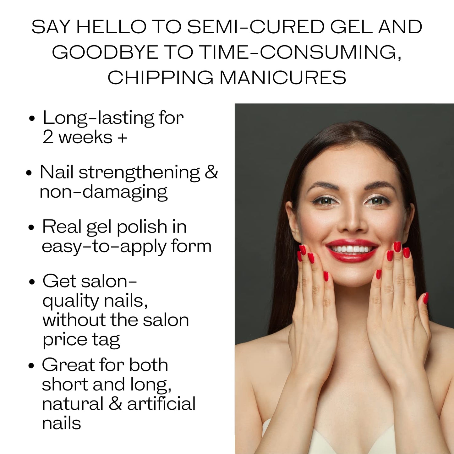 ALICE & BELLA Semi Cured Gel Nail Strips-20 PCS Multi-Color Floral Pattern Nail Strengthening Gel Stickers, Use with UV Light Lamp, Salon Quality Manicure Wraps (French Floral Bouquet)