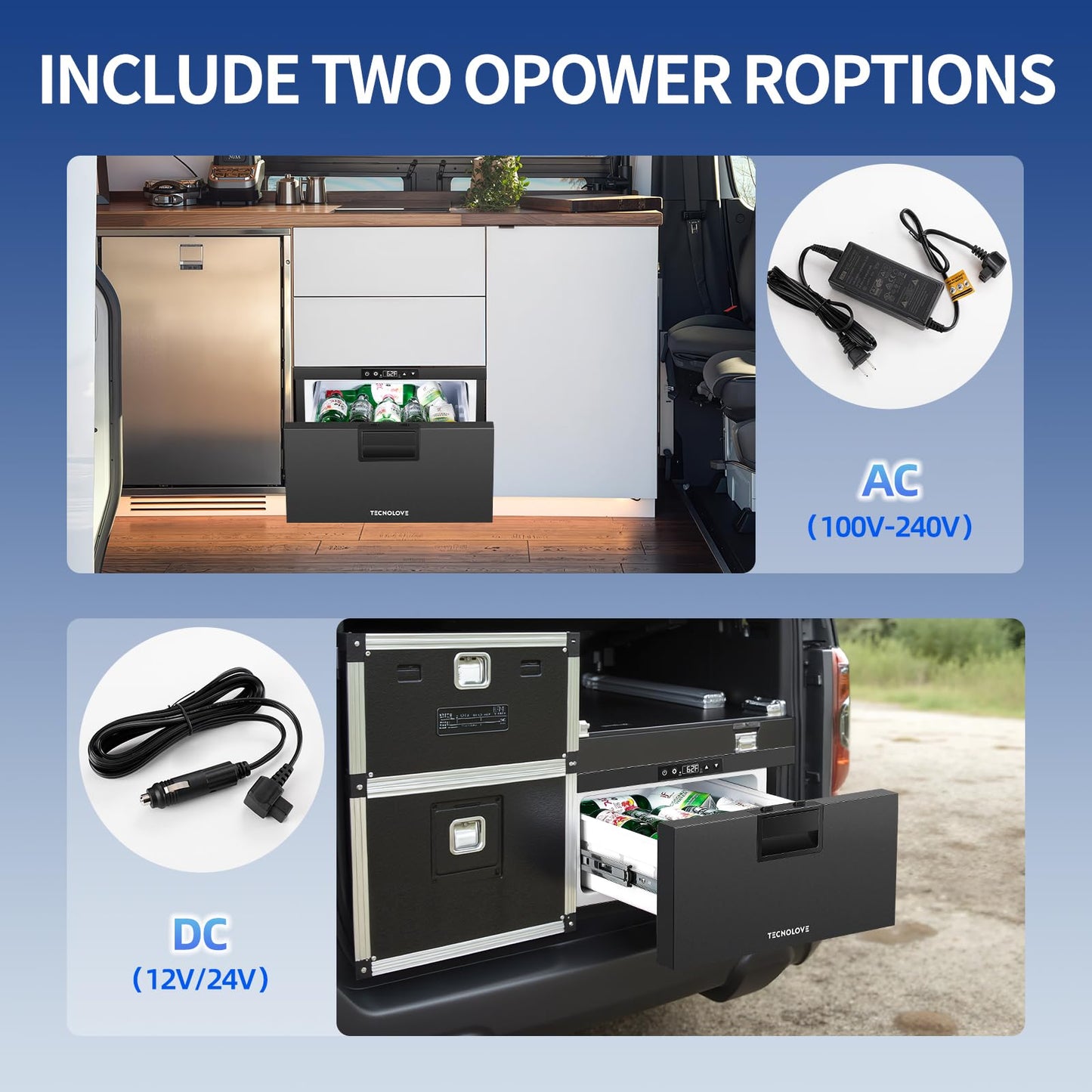 12 Volt Drawer Refrigerator 33QT（32L）12V RV Fridge Freezer,(-4℉-68℉) Portable Refrigerator,Car Cooler for Travel Car Fridge Freezer, Travel Camping Road Trips Tailgating, Truck Van SUV 12/24V DC