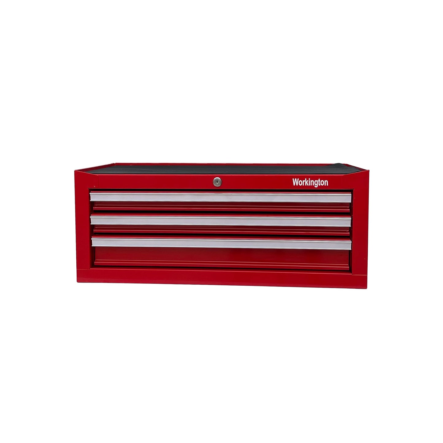 Workington Industrial 3 Drawers Portable Metal Intermediate Box, 26" Middle Tool Chest Cabinet with Ball Bearing Drawer Slides, Steel Tool Storage Box Organizer 4009 Red