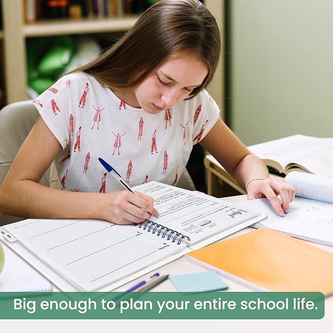 Academic Planner 2026-2027, Weekly and Monthly Calendar Book, July 2026 – June 2027, Hardcover Planner with Tabs, Perfect for Teachers, Students, Women & Men, A4 (8.5" x 11") - Leaf