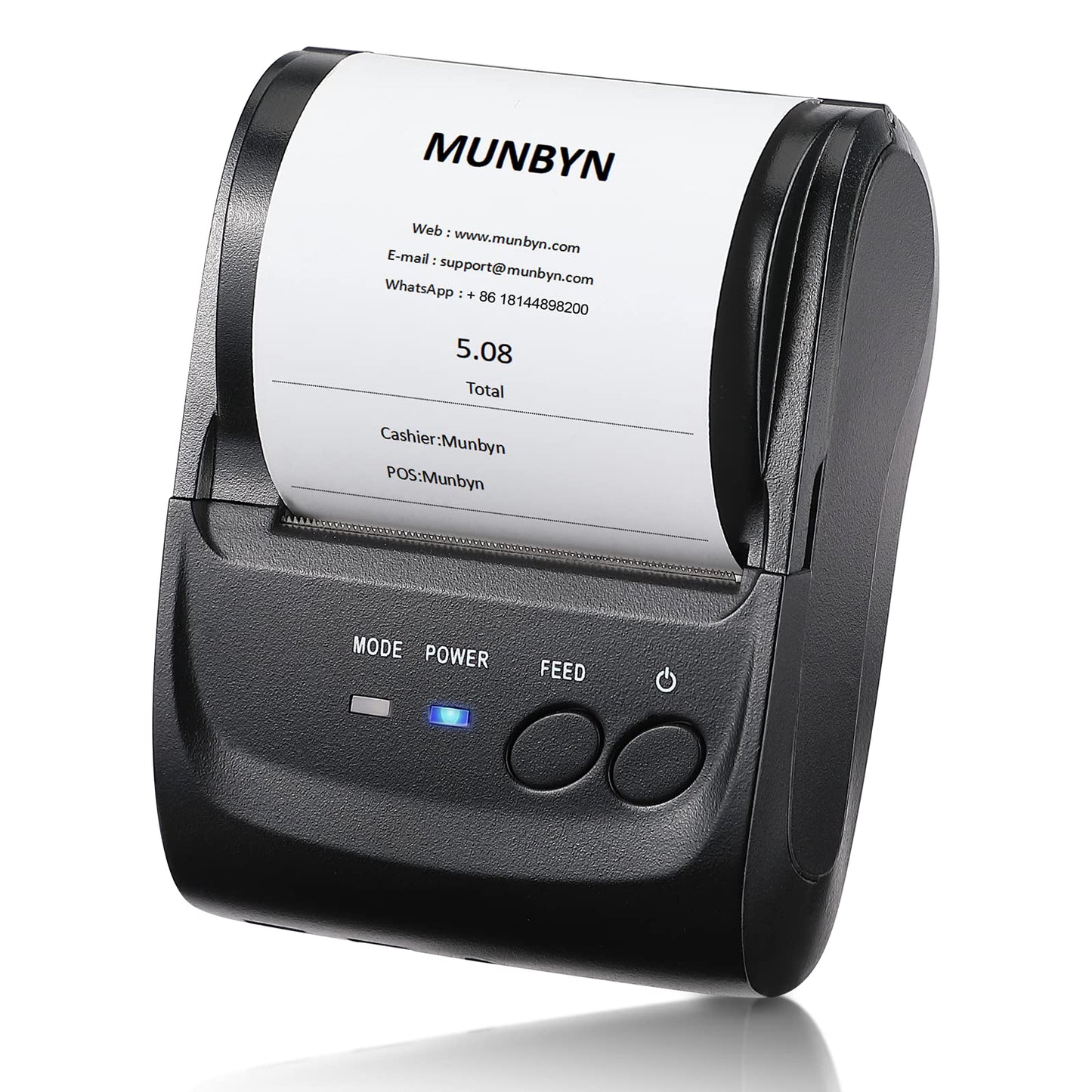 MUNBYN POS Touch Screen Monitor 17-inch 400 nits Flat Capacitive LED Touchscreen Monitor POS System and POS Receipt Printer, 58mm Receipt Printer