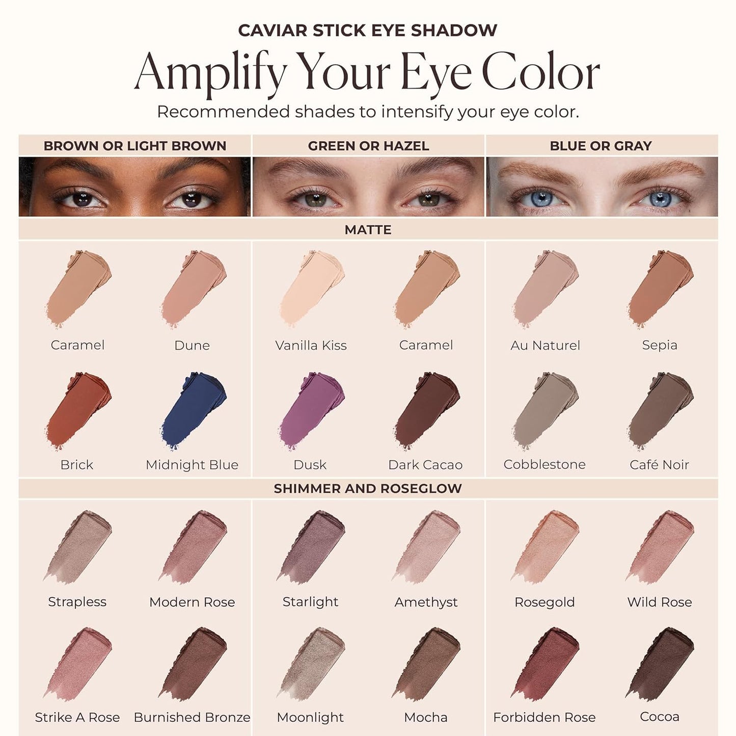Laura Mercier Caviar Stick Cream Eyeshadow: Matte Finish, 24HR Wear, Long Lasting, Rich Color, Easily Blendable and Buildable, Waterproof, Hyaluronic Acid Infused, Eyeshadow Stick Set, Dune