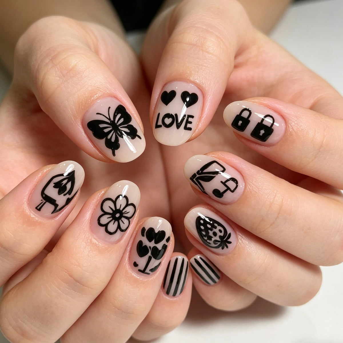 benikmake 3pcs Valentine's Day Nail Plate Stamping Heart Cherry Flower Nail Printing Stainless Stencil for Holiday Decor Manicure Salon 6x12cm 2.36x4.7inch
