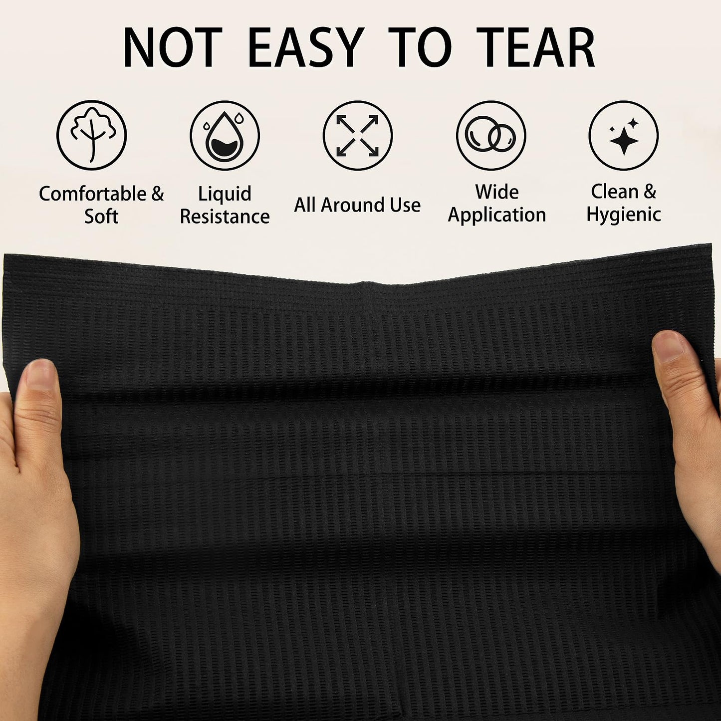 160pcs Disposable Nail Mats Foldable Nail Paper Towels, Table Acrylic Nail Practice Sheet, 3 Ply Waterproof Clean Nail Table Practice Mat for Salon Manicure Tattoo,Nail Art Accessories 13"x18" (Black)