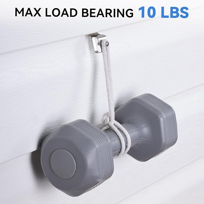 HUXOR 20 Pack Vinyl Siding Clips Hooks, No-Hole Needed Siding Hangers for Outdoor Mounted Blink, Arlo, Ring Home Security Cameras, Stainless Steel