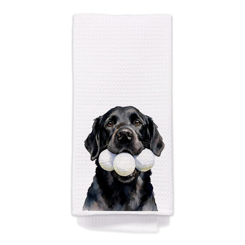 BitKan Funny Golf Black Labrador Retriever Kitchen Towels, Black Lab Gifts Hand Towels for Bathroom Kitchen, Gifts for Golfers Dog Lovers Decorative Dish Tea Towel Dishcloth, 16x24 Inch-626