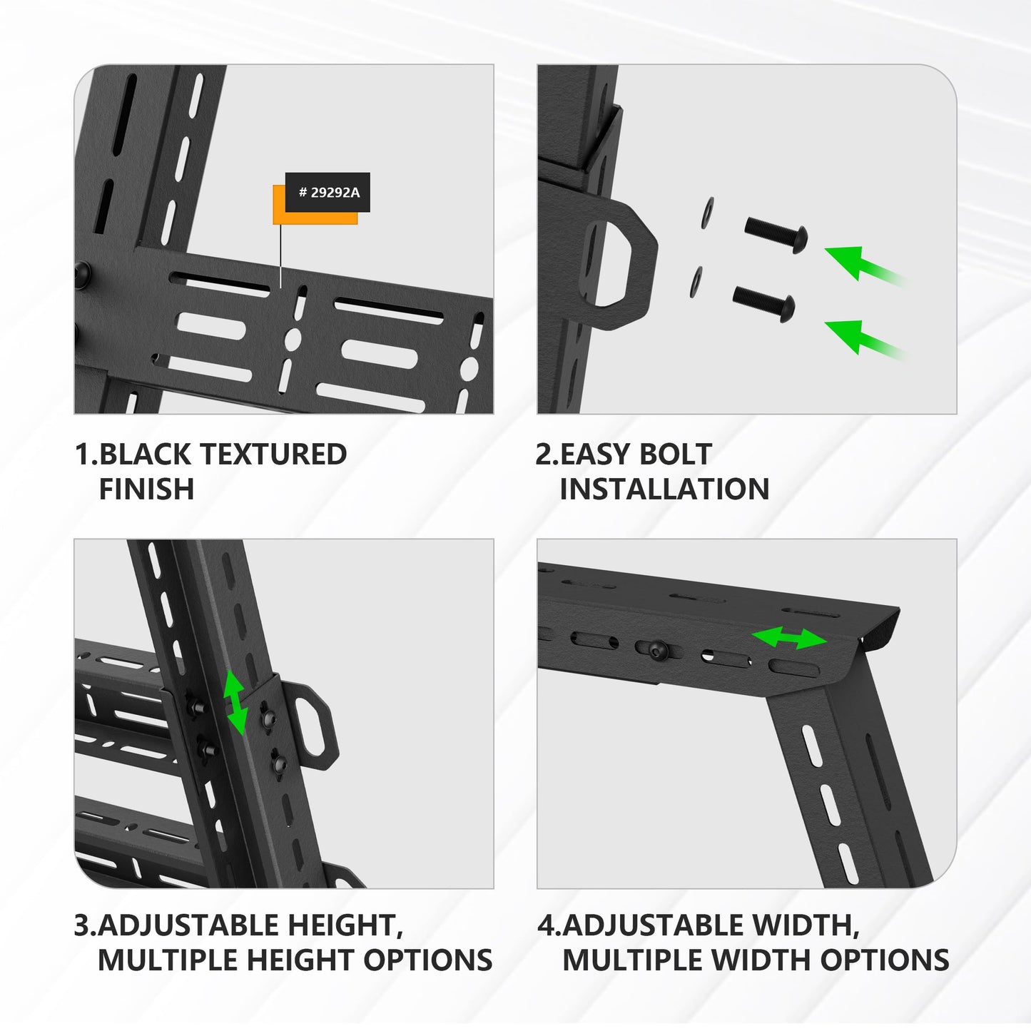 YZONA Truck Cargo Rack Adjustable 16.8-25" High Bed Racks Cargo Carrier Compatible with Toyota Tacoma/Tundra/Titan/Frontier/Gladiator JT/Ford F-Series/Silverado/Sierra/Dodge Ram