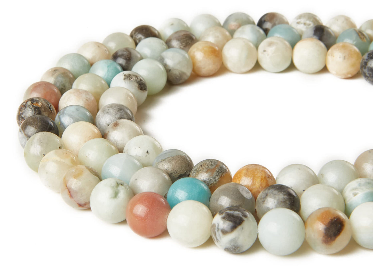 60pcs 6mm Amazonite Beads Natural Gemstone Beads Round Loose Beads for Jewelry Making