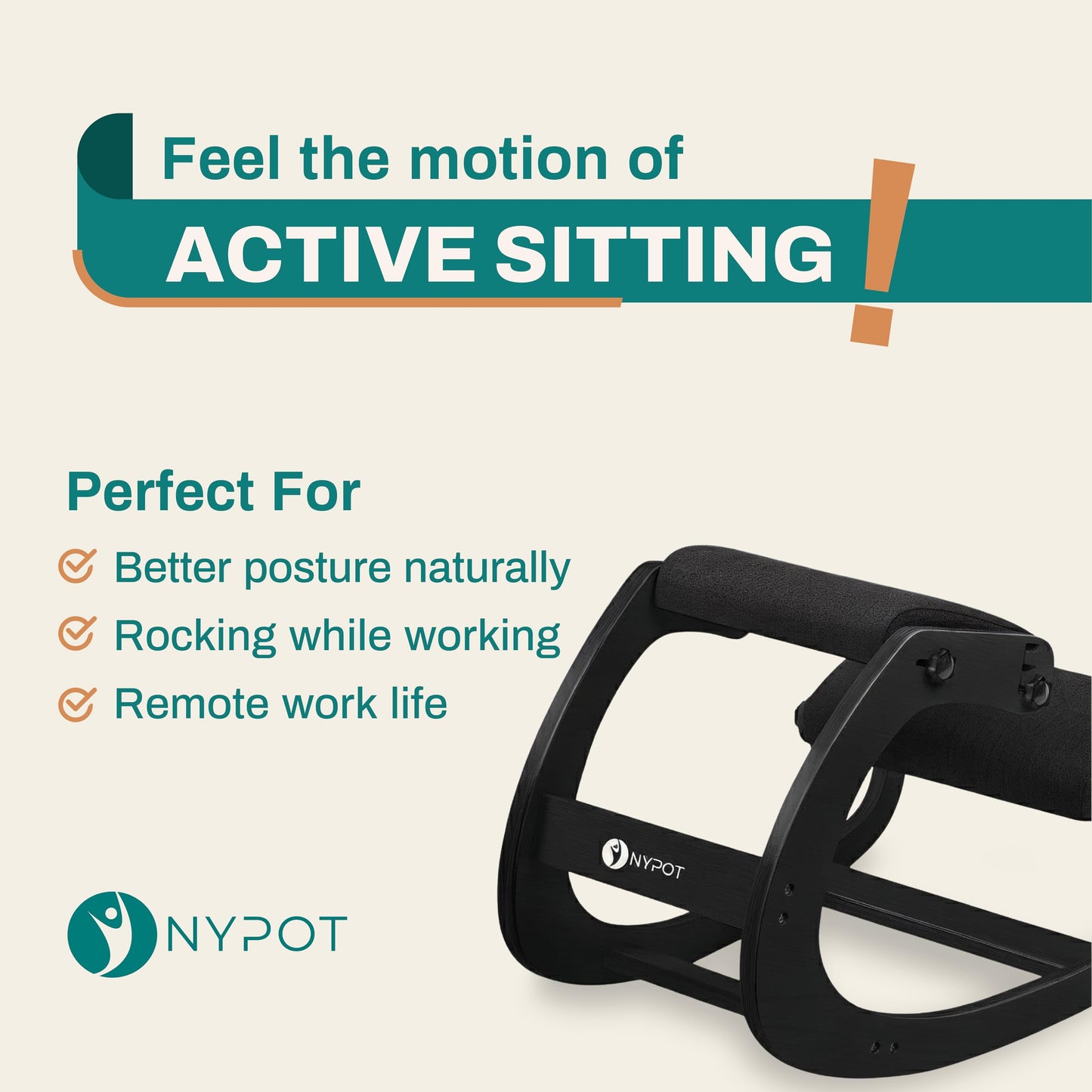 NYPOT Ergonomic Kneeling Chair with Adjustable Seats - Knee Chair for Posture Correction & Kneel Rocking Stool for Desk - Back Pain Relief for Home and Office, Supports 250 pounds - 5 Years Warranty