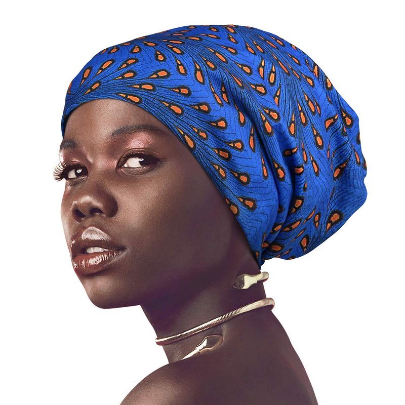 Large Dread Sleep Cap Silky Hair Wrap Slouchy Beanie for Women Curly Long Hair