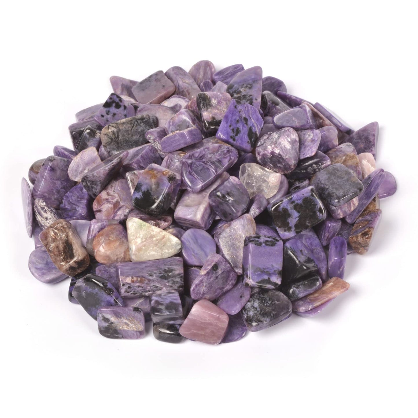 Natural Charoite Polished Chips Crushed Tumbled Stone Crystal Healing Embellishments 100 grams