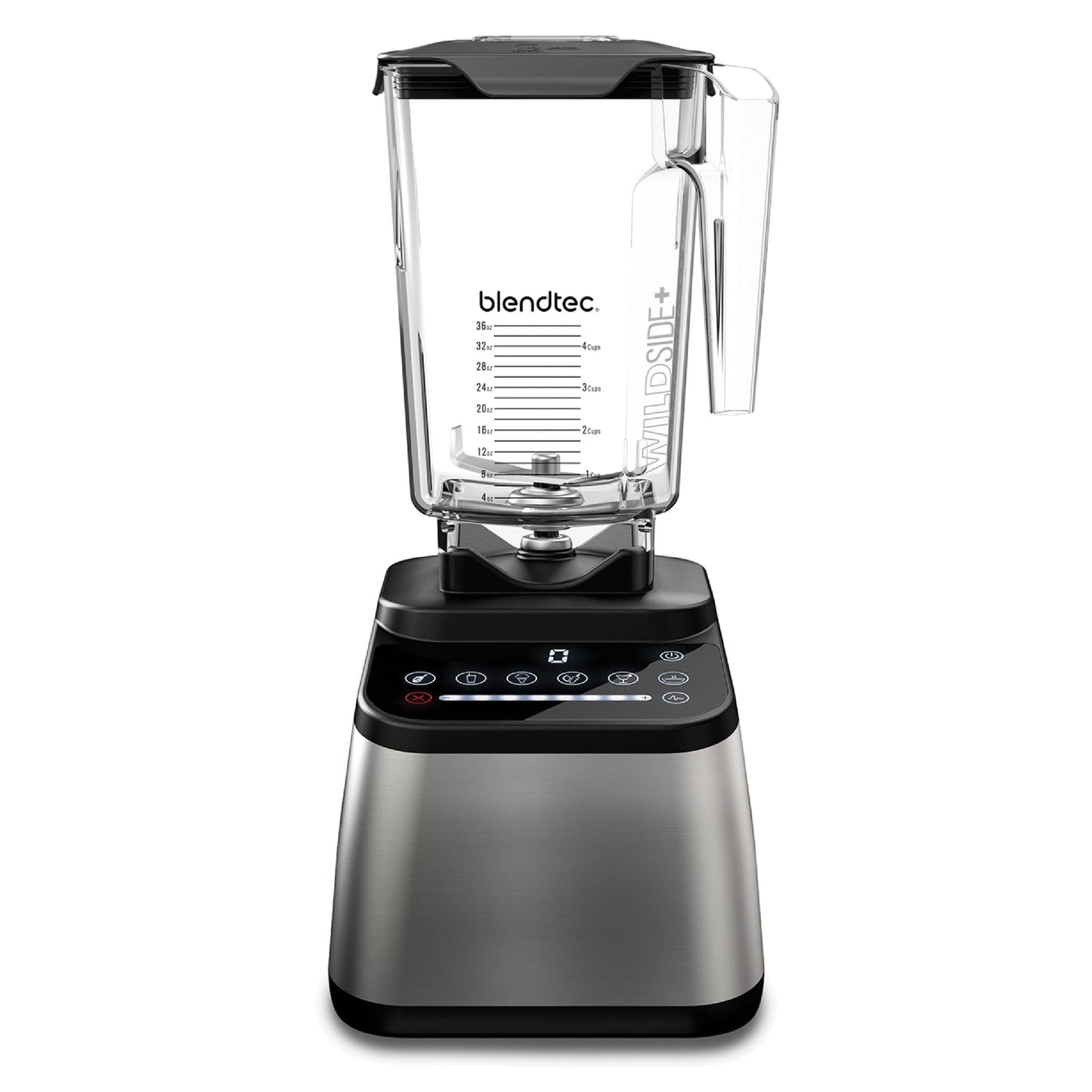 Blendtec Original Designer Series Blender and 90 Oz WildSide+ Jar - Kitchen Blender Bundle - Stainless Steel
