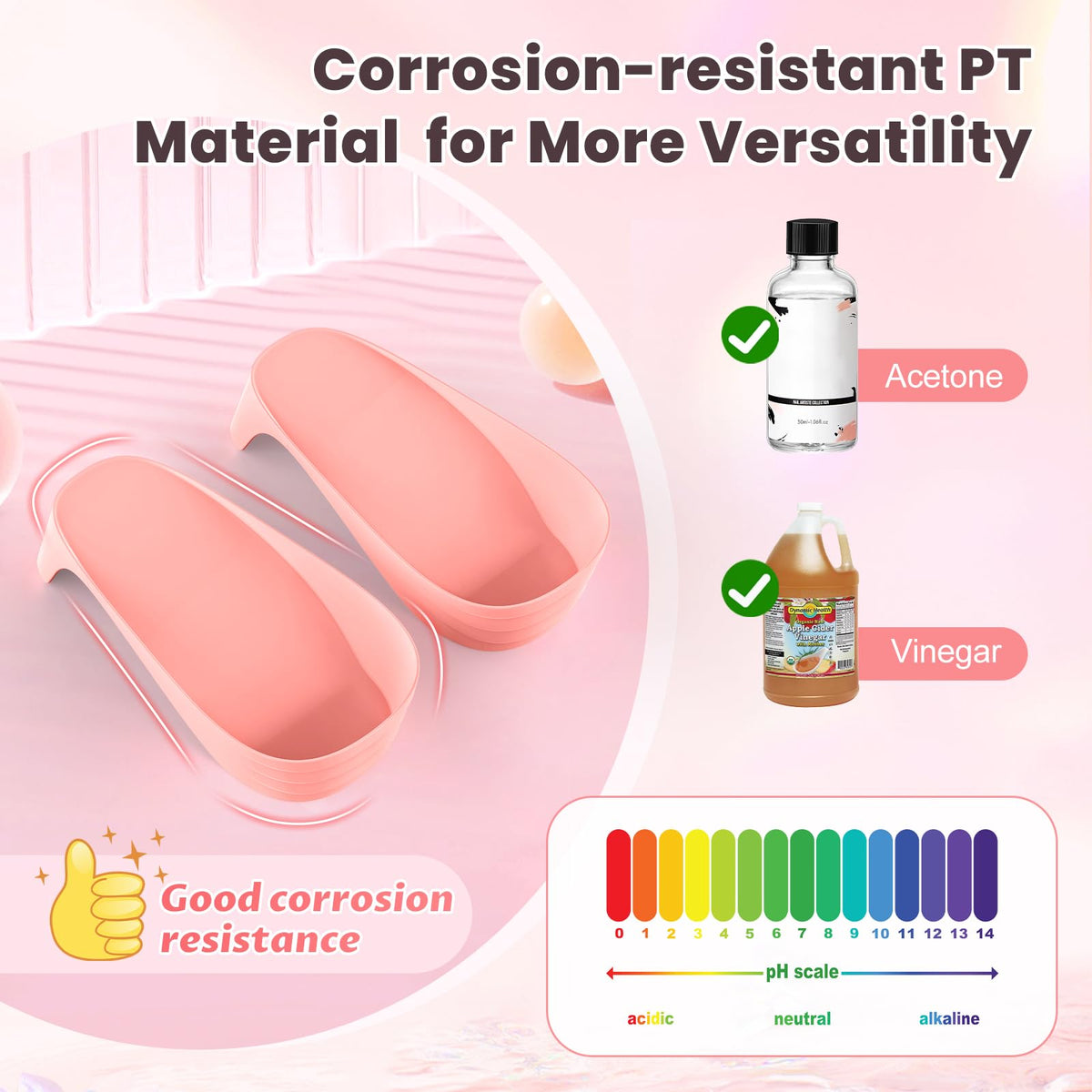 Hand Toe Nail Soaking Bowl: 12PCS Large Size Hand & Foot Nail Soak Off Bowl for Nail Lovers - Acetone Proof Toe Soaking Tray with Manciure Pedicure Tools for Dip Powder Gel Polish Remover (Pink,Pink)