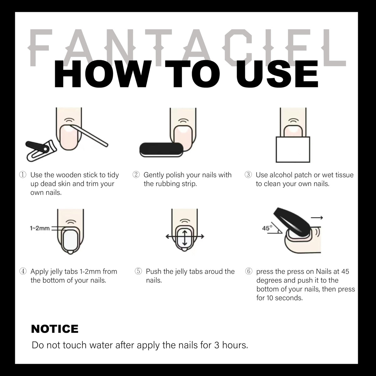 FANTACIEL 10 PCS Handemade Press On Nails Cat Eye Happy Planet Design Reusable Square Fake Nails (Happy Planet L, L)
