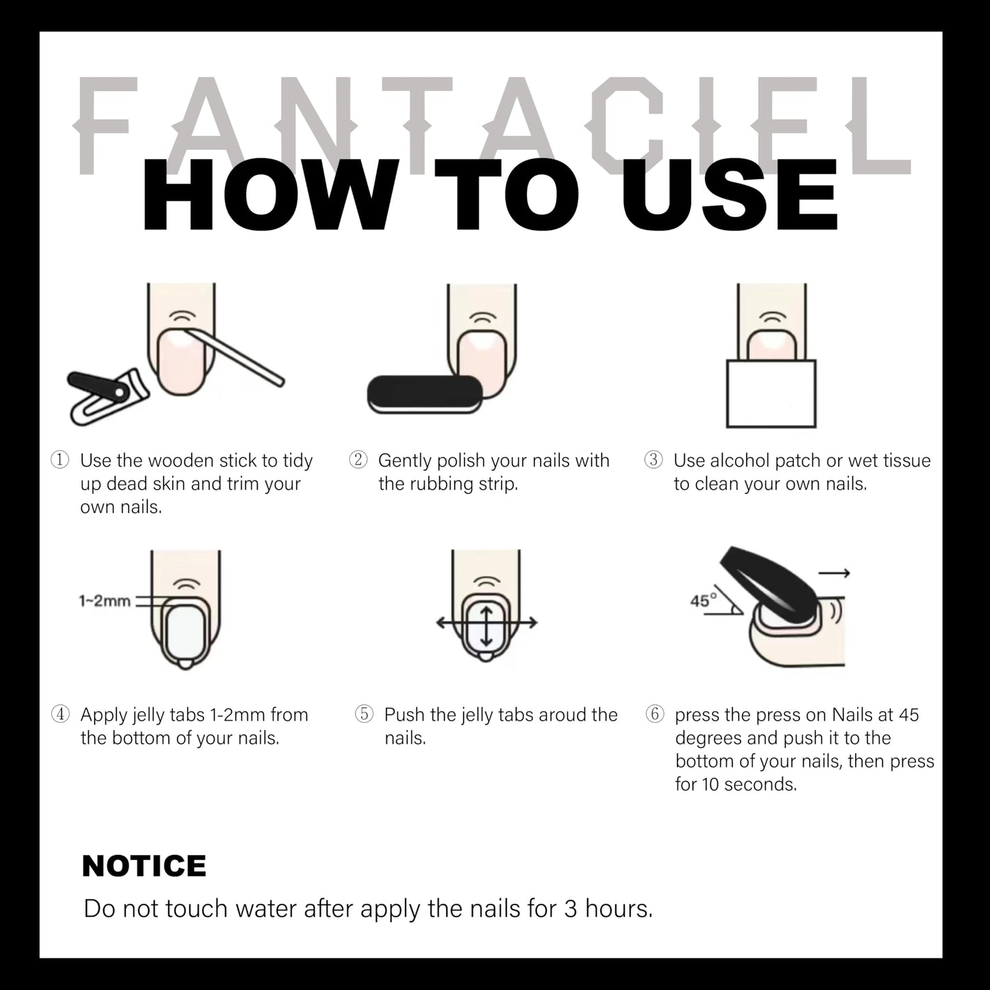 FANTACIEL 10 PCS Handemade Press On Nails Cat Eye Zodiac Design Reusable Square Fake Nails Virgo M
