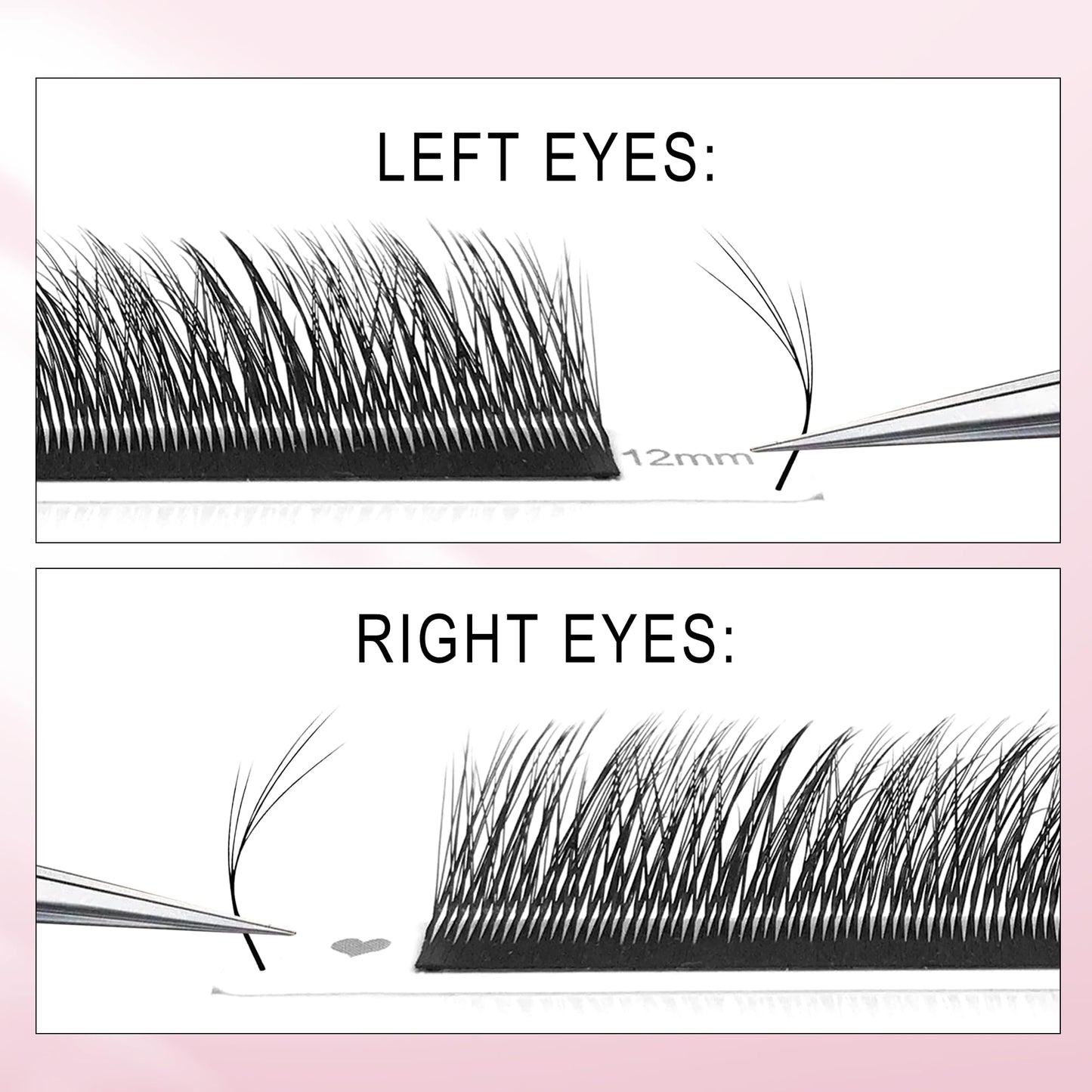 CoMango Fox Eyelashes Extension Flying YY Lashes 5D Mutil-layer Y Shaped Lash Mink Premade Lash Fans C/D Curly Foxy YY Lashes Natural Fluffy Handmade Individual Eyelash Fans(Black,5D-C-11mm)