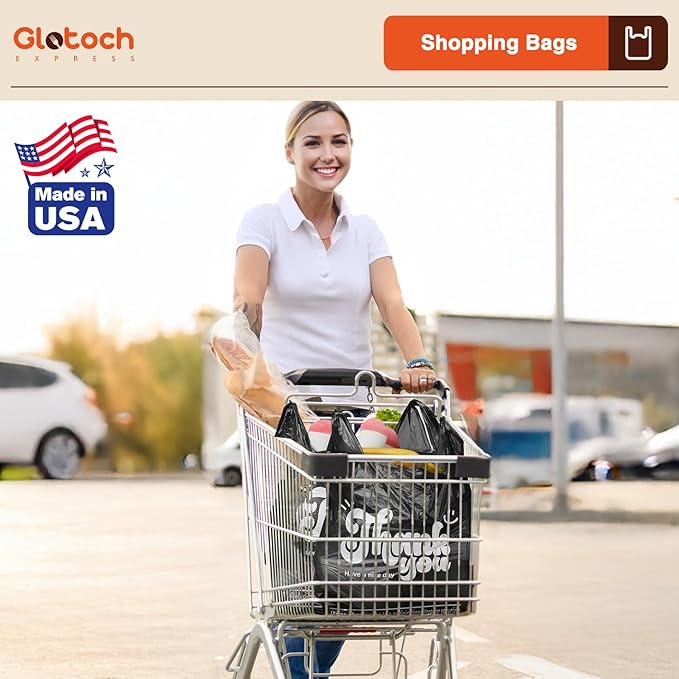 Glotoch 84000 (84K) Count Black Plastic Thank You T-shirt Bags (Pallet Package) in Bulk for Small Business, Grocery Shopping Bag with Handles for Restaurant, Retail, Togo, Takeout, Convenience Stores
