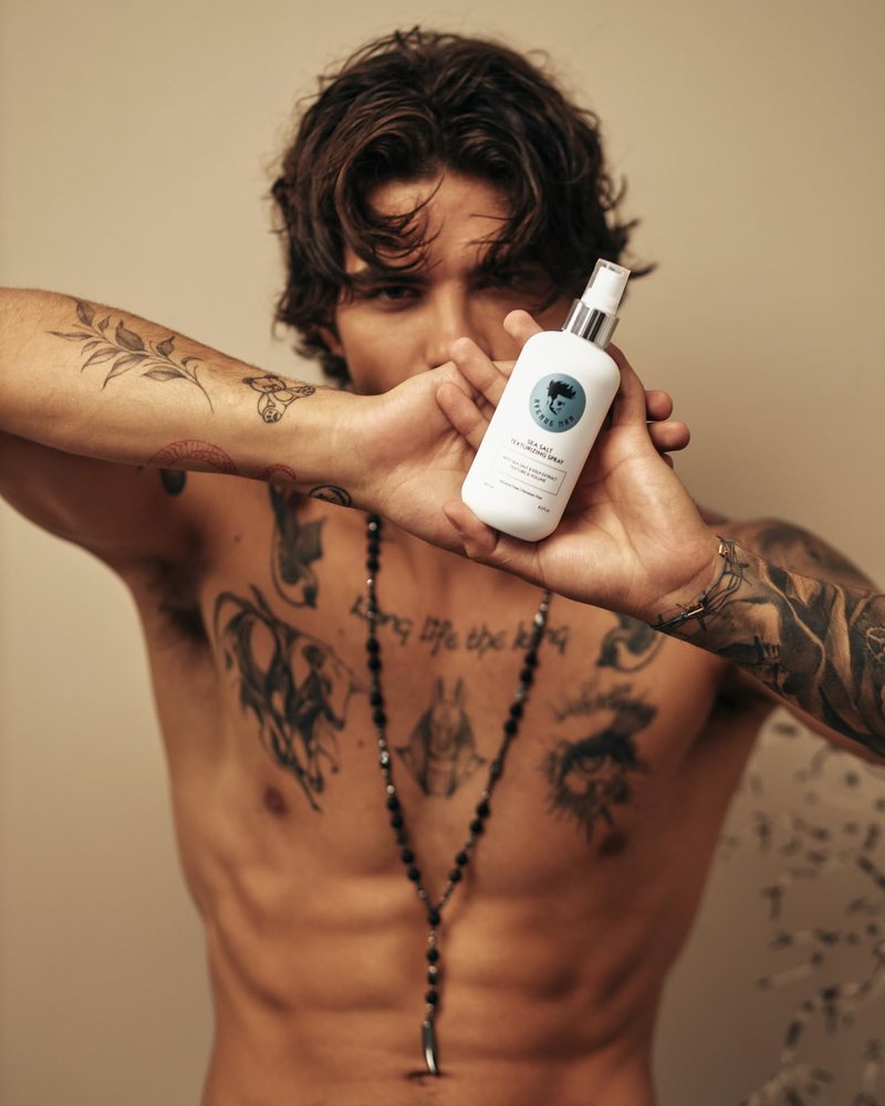 Avenue Man Sea Salt Spray for Men - Texturizing & Thickening Sea Salt Hair Spray for Men with Kelp and Brown Seaweed Extract - Paraben, Sulfate-Free - Add Volume and Texture Beach Hairspray 6.76 Oz