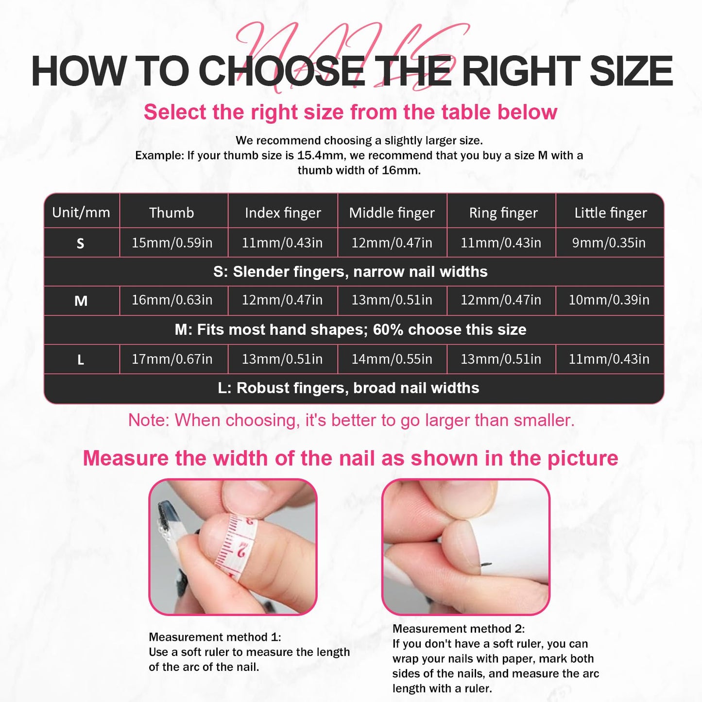 HOMSERA Handmade Press on Nails - Dark Luxury Press on Fake Nails Reusable 4D Press on Nail for Birthday Party Live Salon