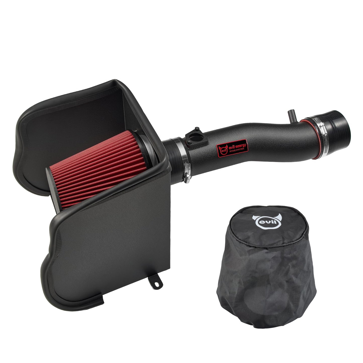 EVIL ENERGY Cold Air Intake Compatible for 2016-2023 Toyota Tacoma 3.5L, Includes Heat Shield & Pre-Filter, Black