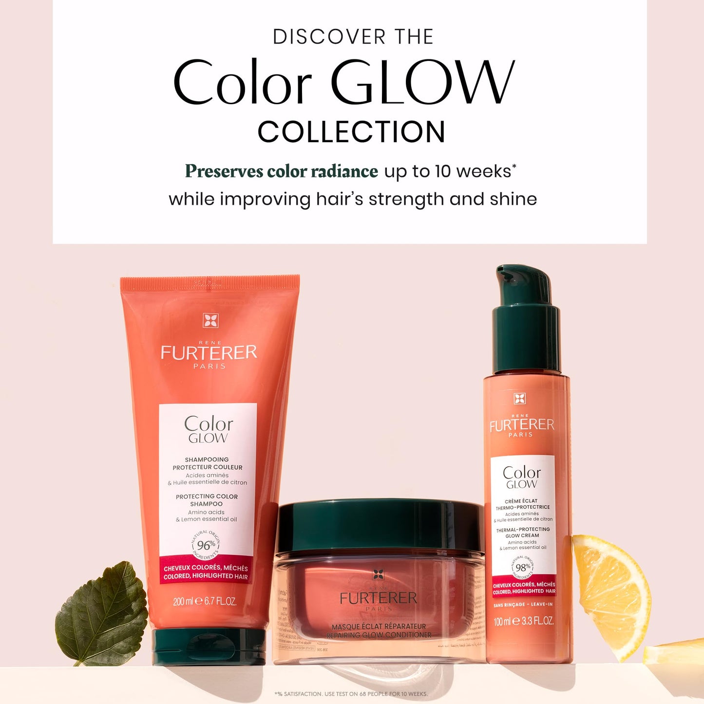 René Furterer Color Glow Protecting Color Shampoo - Amino Acids & Lemon Essential Oil 6.7 fl oz.