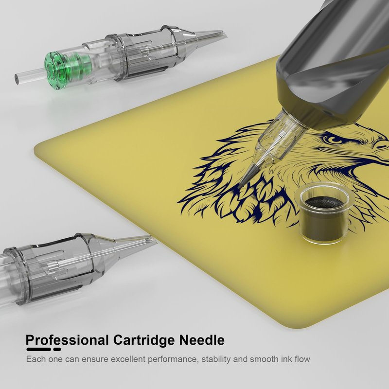 Wormhole Tattoo Needles 20Pcs 9RS Disposable Tattoo Cartridge Needles Round Shader for Tattoo Gun Cartridge Machine Permanent Makeup (1009RS)