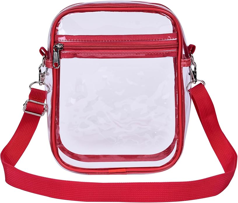 USPECLARE Clear Purse Stadium Transparent Messenger Bag Stadium Approved for Men and Women Clear CrossBody Bag