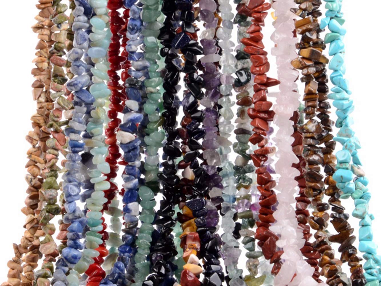 Natural Chip Stone Beads 5-8mm Spectrolite About 400 Pieces Irregular Gemstones Healing Crystal Loose Rocks Bead Hole Drilled DIY for Bracelet Jewelry Making Crafting (5-8mm, Spectrolite)
