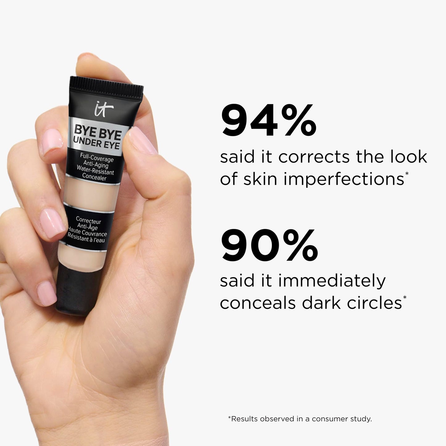 IT Cosmetics Bye Bye Under Eye Concealer (Tan Bronze) - Waterproof, Full Coverage Brightening Concealer For Dark Circles, Fine Lines, Redness & Discoloration, Anti-Aging, 24H Wear - 0.4 fl oz