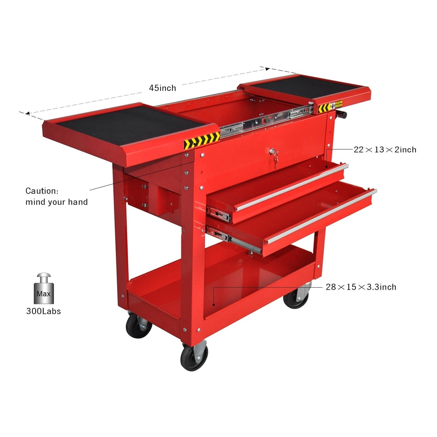 Pro-Lift M-0004 Tool Cart, 350 lbs Capacity, 1 Pack