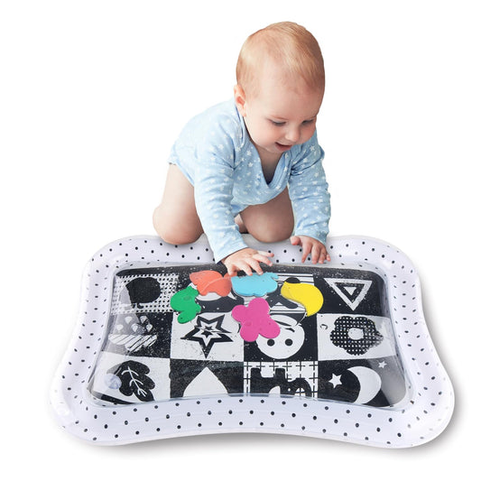 The Peanutshell Tummy Time Water Play Mat for Babies, Girls or Boys - High Contrast Sensory Developmental Toy, Infant Baby Floor Toys Games, Baby Essentials Must Haves - Montessori