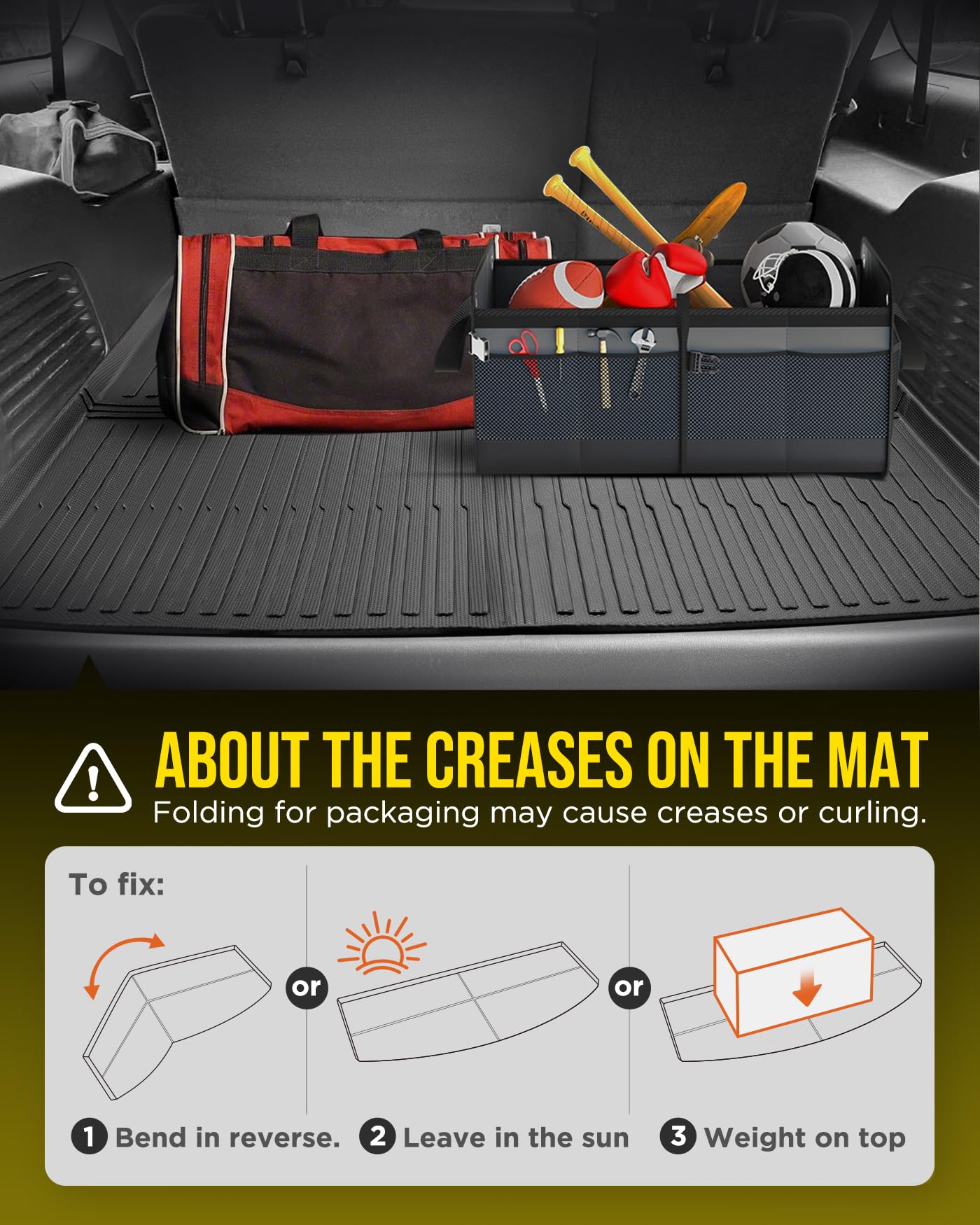 Car Floor Mats for Chevy Suburban: 2015–2020 8-Seater Only (2nd Row with Bench Seat) with Cargo Liner, Fits for GMC Yukon XL, Full Coverage All-Weather TPE Waterproof Accessories, Gift for Men