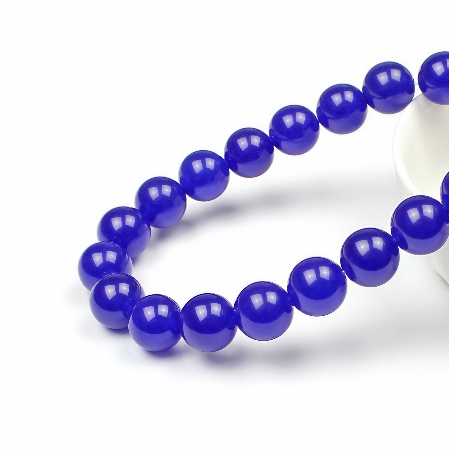 MJDCB Natural Stone Beads Sapphire Jade Round Loose Beads for Jewelry Making DIY Bracelet Necklace (6mm)