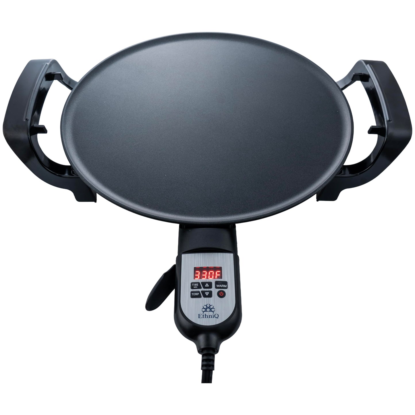 Ethniq 16" Electric Griddle for Ethiopian Injera, Somalian Anjero, Crepe, Lefse, Mogogo, Mitad, Pancake Teff Maker - Adjustable Digital Heat Control - Non-Stick Surface - Even Heat Distribution