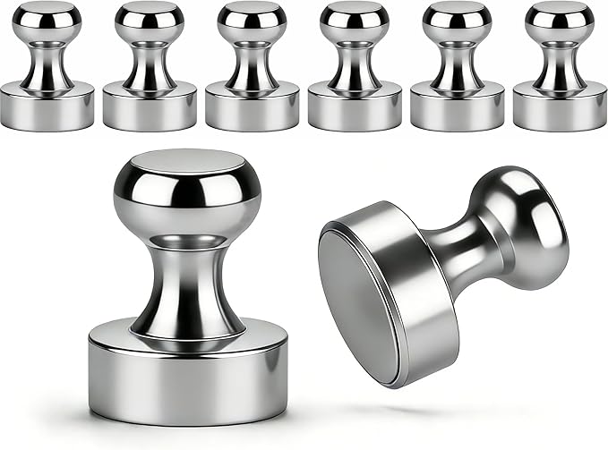 8-Piece Set of Efrigerator Magnets for Whiteboards Lockers Office Calendars Kitchen and Classroom Decorations and DIY Magnetic Home Office Supplies