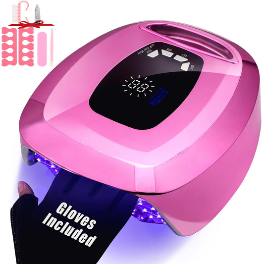 UV LED Nail Lamp Dryers Cordless 108W Rechargeable Portable UV Light for Gel Nails Polish Kit,Fast Curing Poly Builder Gel Lamp with Sensor Metal Base 4 Timer 35 LEDs,Professional Manicure Art Tools