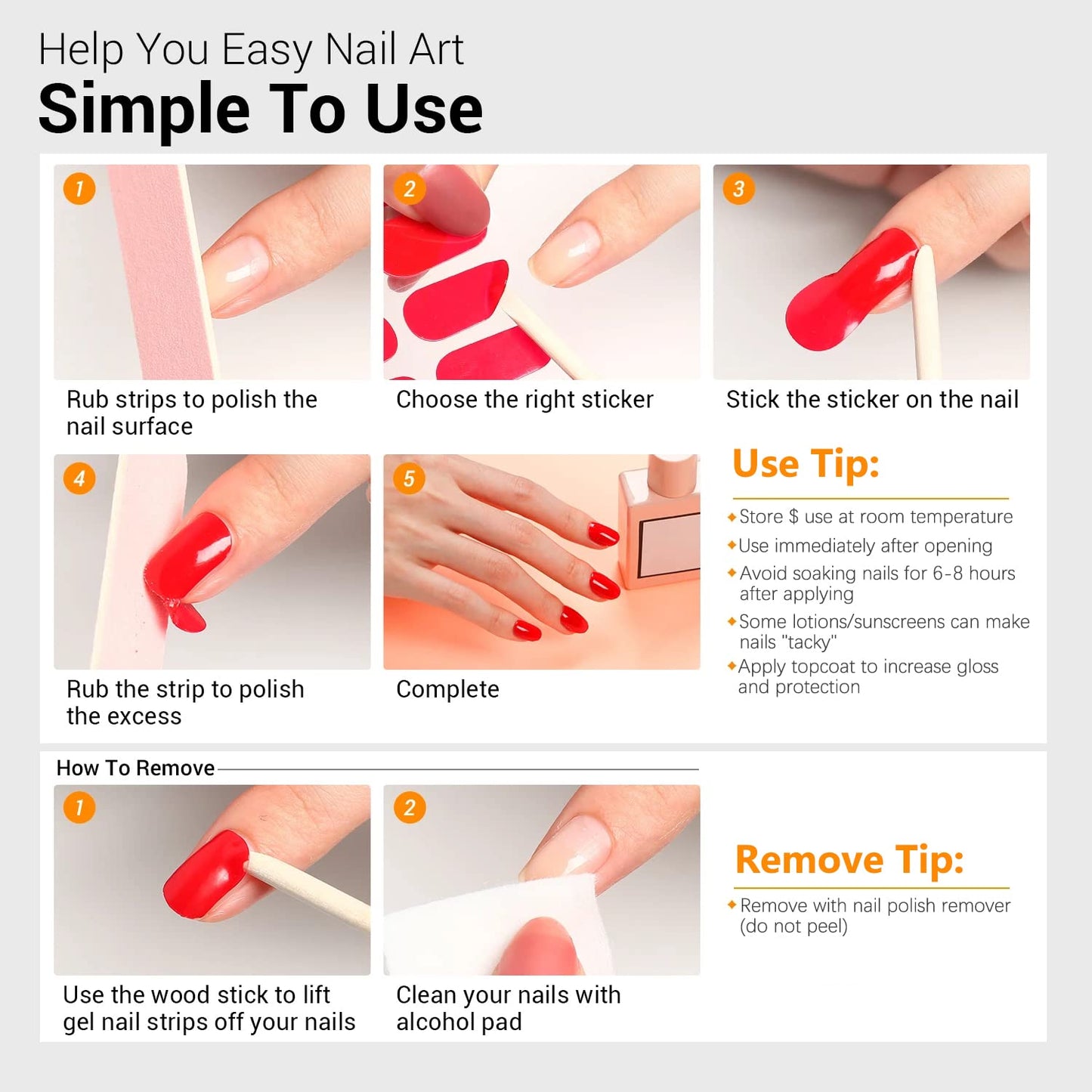 SILPECWEE 20 Sheets Nail Wraps for Women Red Pink Style Nail Polish Strips Solid Color Nail Polish Stickers Gel Nail Strips Self Adhesive Fingernail Stickers Nail Art with 1pc Nail File