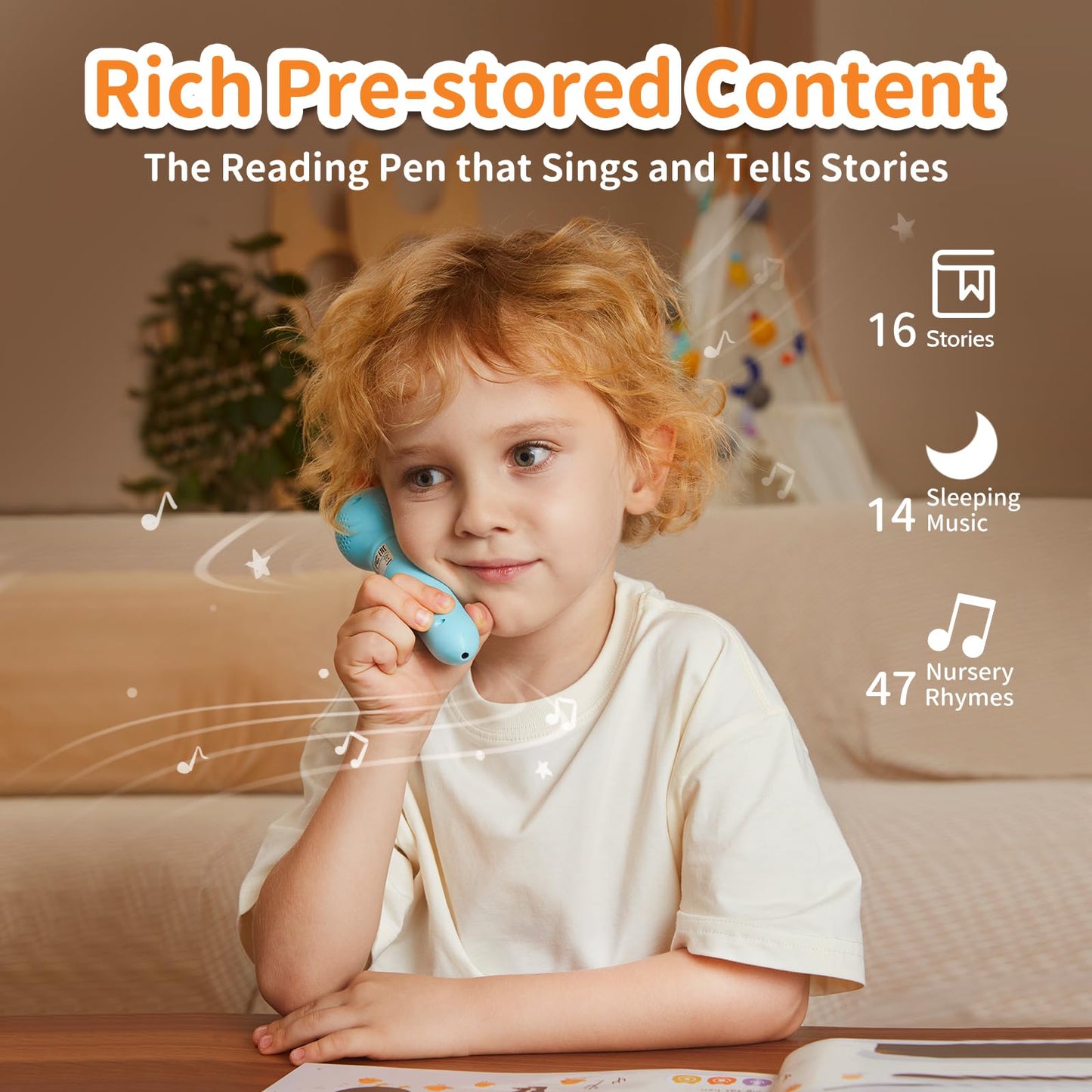alilo Talking Pen Books Sets for Toddlers 3-6, Kids Learning Electronic Toys, Autism Sensory Games, Early Educational Gifts for Boys Girls(4GB Storage)