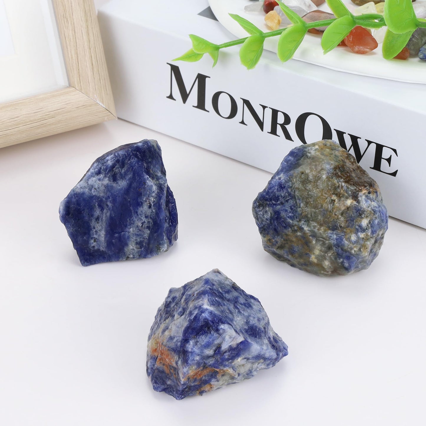 XIANNVXI Blue Solidate 1.8-2.2" Large Raw Crystals and Healing Stones Natural Rough Crystal Rocks for Decor Gifts Tumbling Cabbing Polishing Fountain Rocks 1PCS