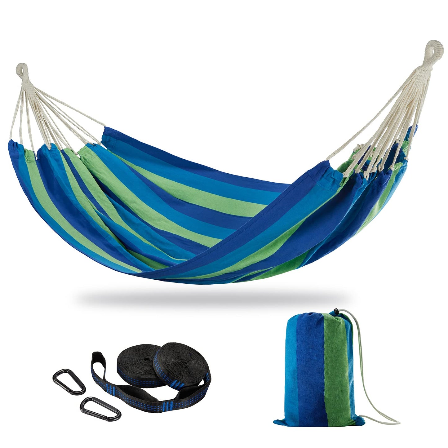 CHULIM Brazilian Double Hammock with Tree Straps,Extra Large 240x160cm,2 Persons Hammock for Backyard Patio Outdoor and Indoor,450lbs Weight Capacity,Soft Woven Cotton Fabric