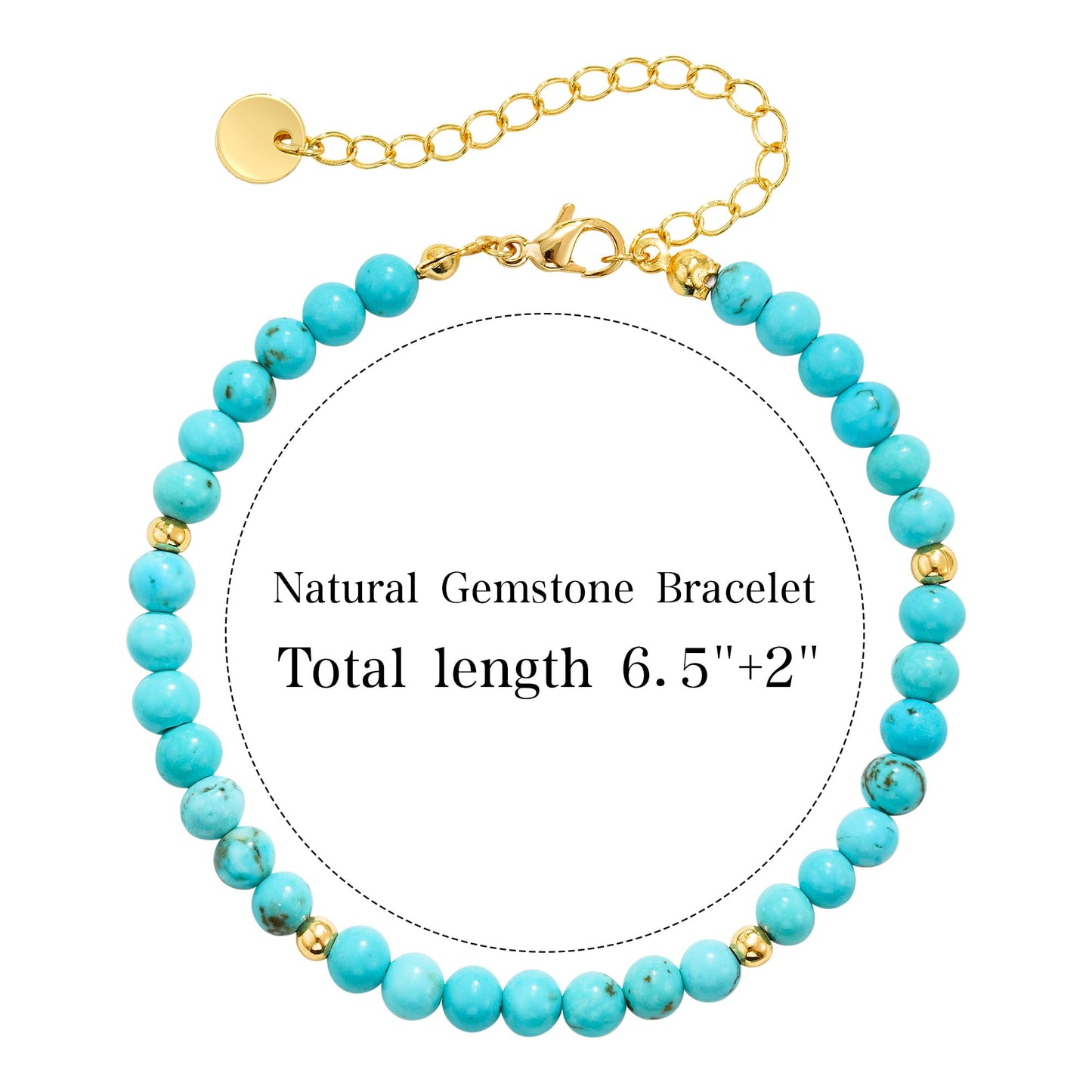 Treasure Bender Beaded Protection Bracelet for Women Men, Inspire Creatity and Alleviate Pain, Natural Crystals and Healing Stones Stretch Bracelet Jewelry Gifts for Women Men (Turquoise)