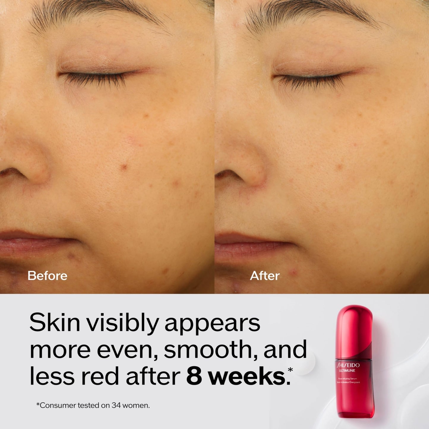 Shiseido Ultimune Power Infusing Serum - 1.6 oz - Breakthrough Lightweight Face Serum - Boosts Radiance & Improves Visible Signs of Aging - All Skin Types - Non-Comedogenic